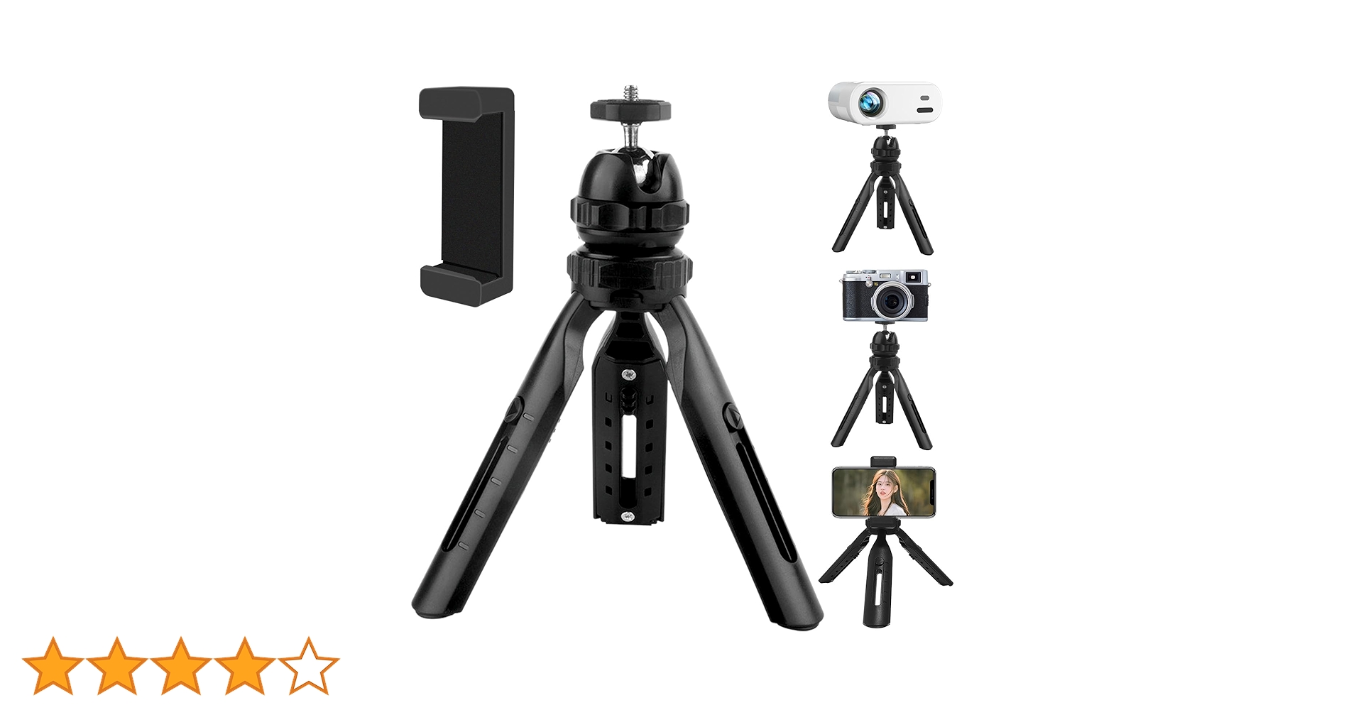 Amazon | YOWHICK 三脚 プロジェクター/カメラ適用 1/4インチM6規格 5